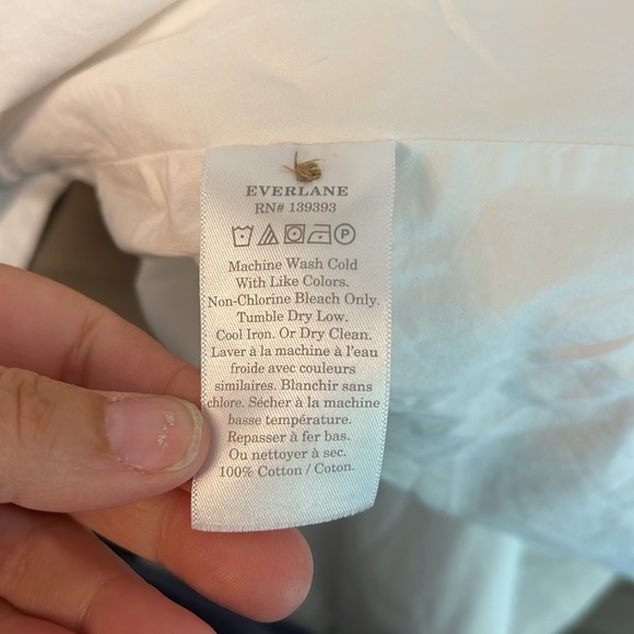 EVERLANE EASY BUTTON FRONT WHITE MIDI  SKIRT SIZE XL - Picture 11 of 16